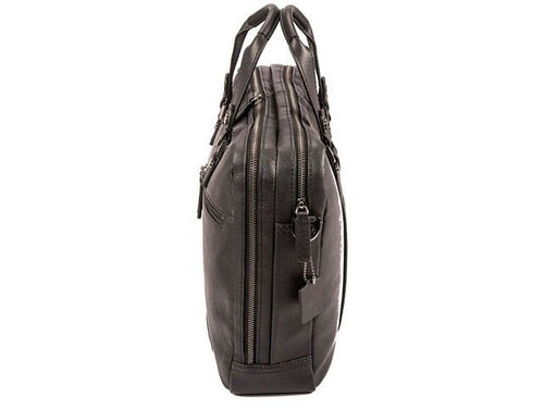 Adpel Alba 15.4" Leather Laptop Bag | Black - KaryKase