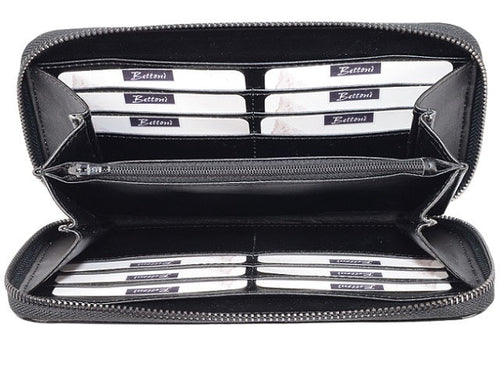 Adpel Leather Purse - 12CC Holder Leather Purse | Black - KaryKase