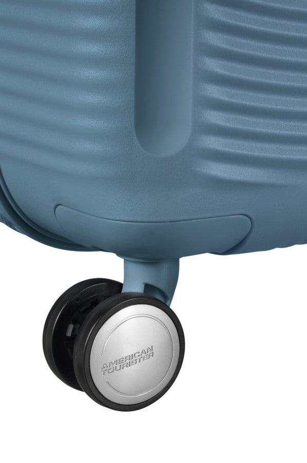 American Tourister Soundbox 3 Piece Luggage Set - Expandable | Stone Blue - KaryKase