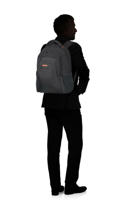 American Tourister Work Laptop Backpack 43.9cm/17.3″| Black/Orange - KaryKase