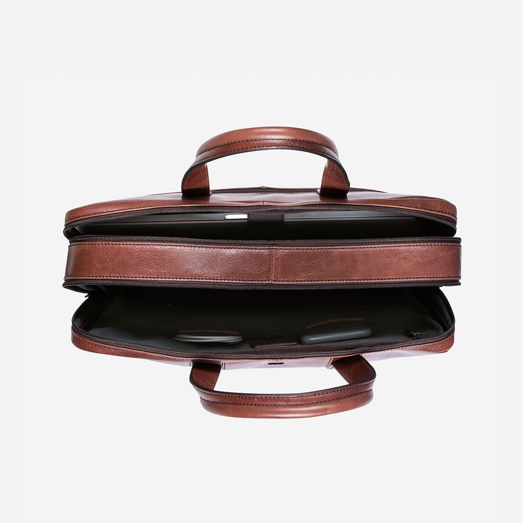 Brando Winchester 15" Double Laptop Bag | Brown - KaryKase