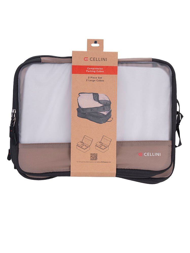 Cellini 2 Pack Packing Cubes; Large and Medium | Ginger - KaryKase