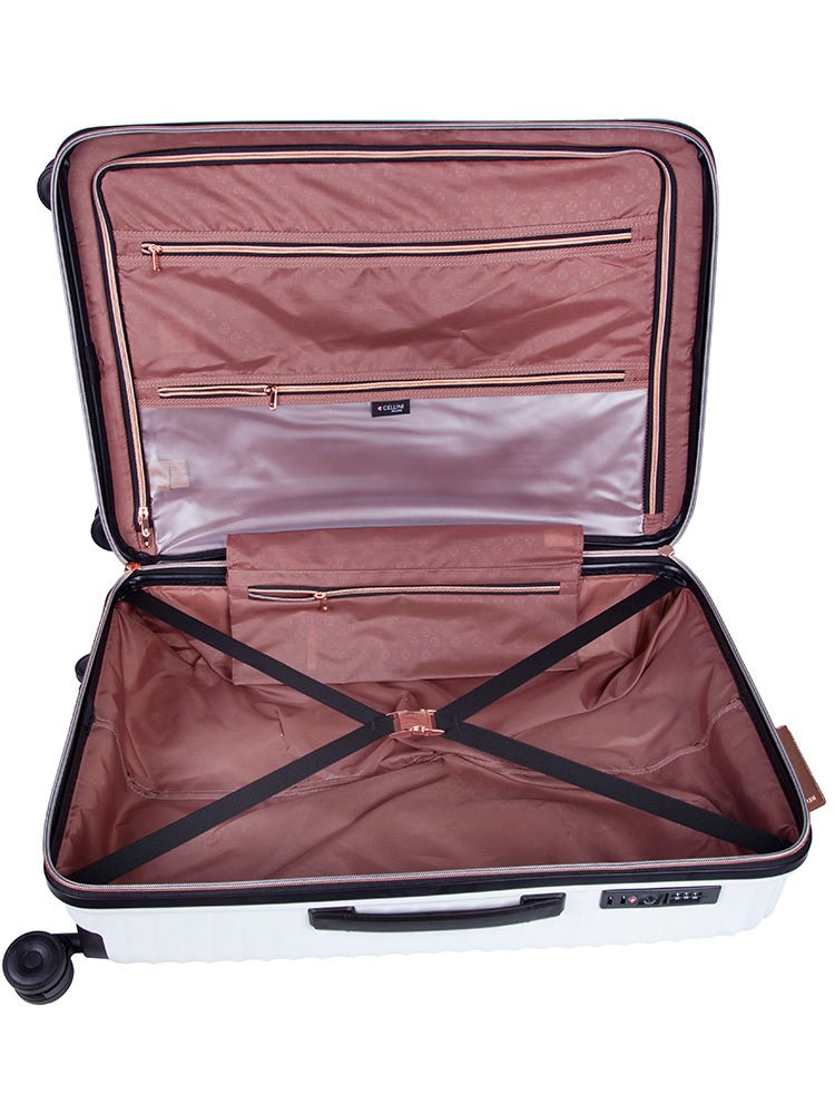 Cellini Allure 3 Piece Luggage Set | White - KaryKase