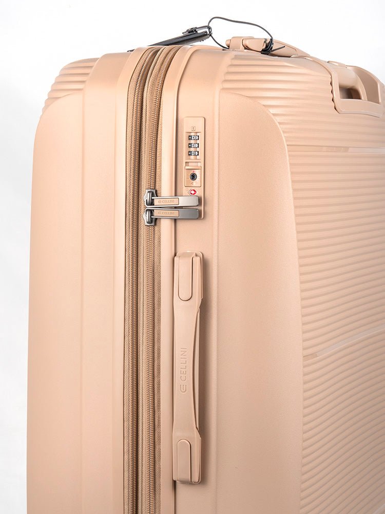 Cellini Qwest Medium 4 Wheel Trolley Case | Rock Brown - KaryKase