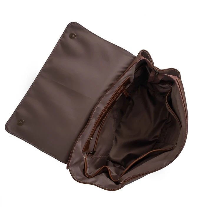 Mally Bebe Leather Baby Backpack | Brown - KaryKase