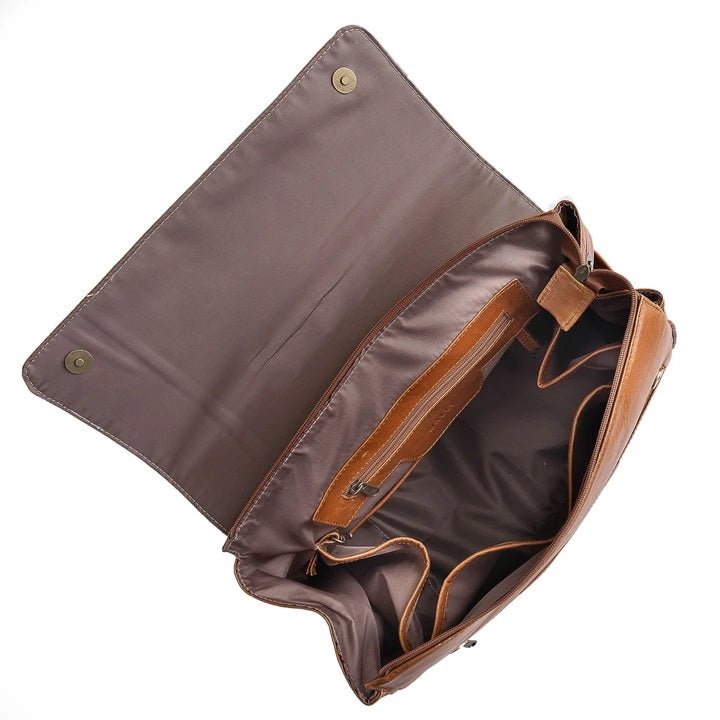 Mally Bebe Leather Baby Backpack | Toffee - KaryKase