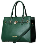 Pierre Cardin Becky Structured Satchel Handbag | Green - KaryKase