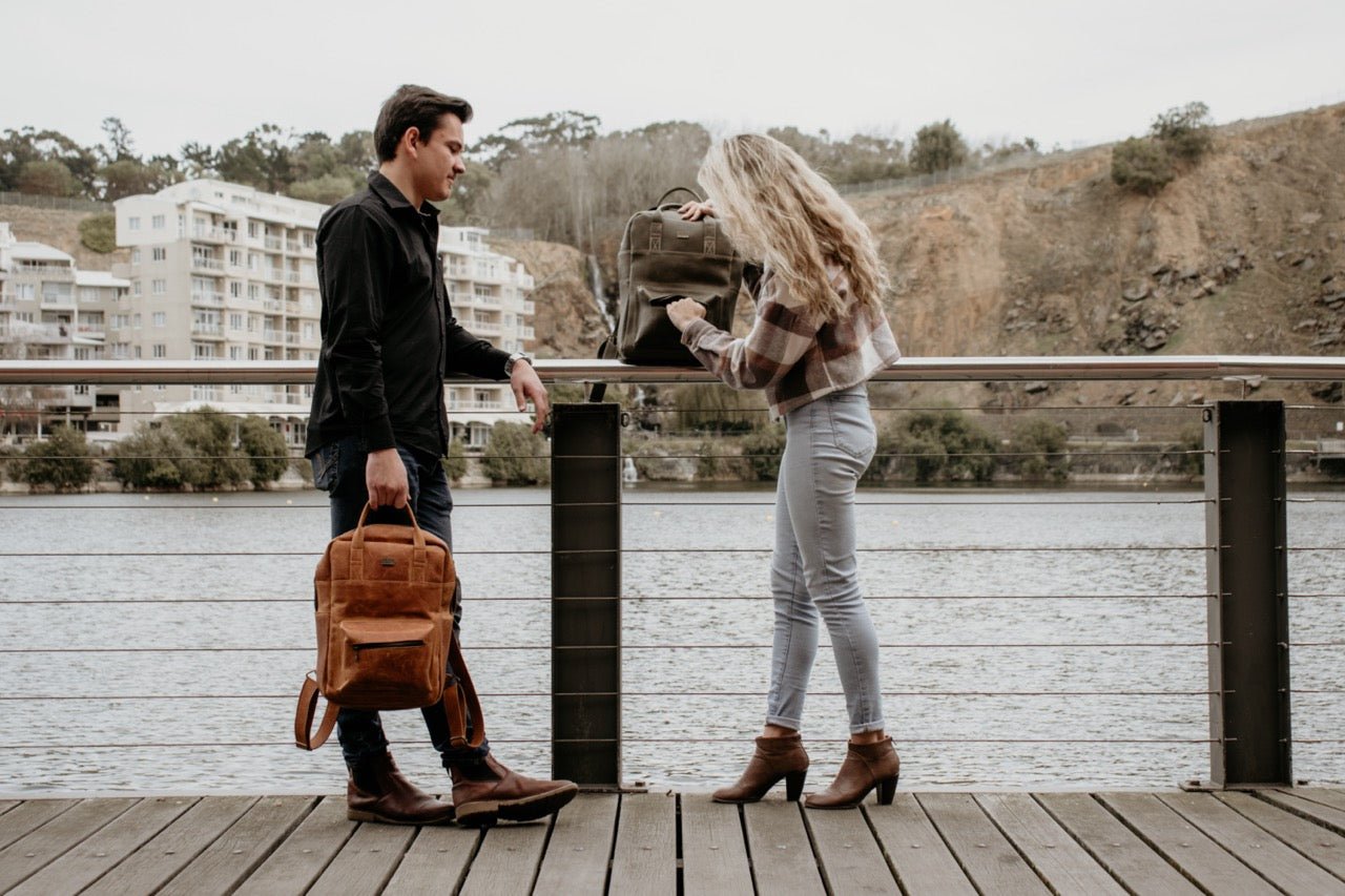 Tan Leather Goods - Charlie Backpack | Toffee - KaryKase