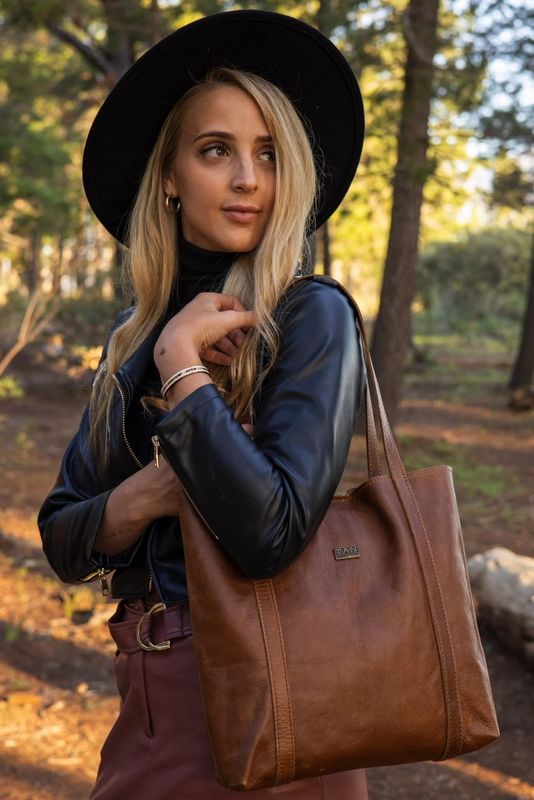 Tan Leather Goods Judy Handbag - KaryKase