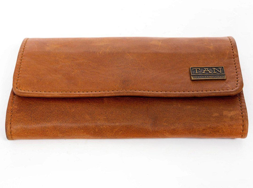 Tan Leather Goods - Lauren Leather Ladies Wallet | Toffee - KaryKase