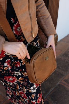 Tan Leather Goods Lily Sling Bag - KaryKase