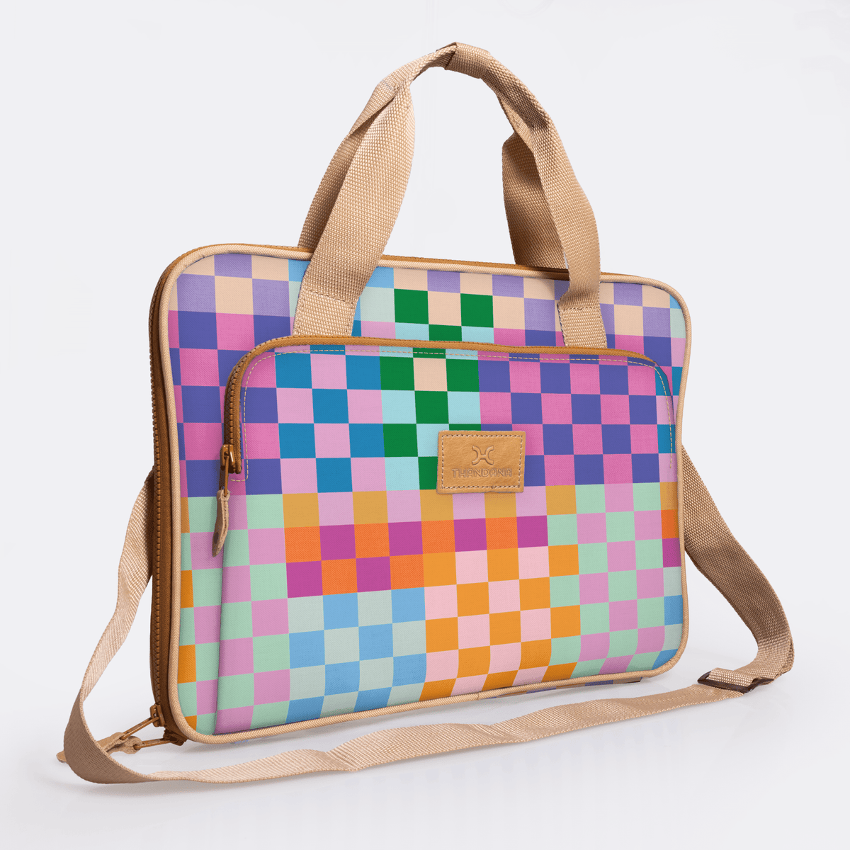Thandana 15" Slimline Laminated Fabric Laptop Bag - KaryKase