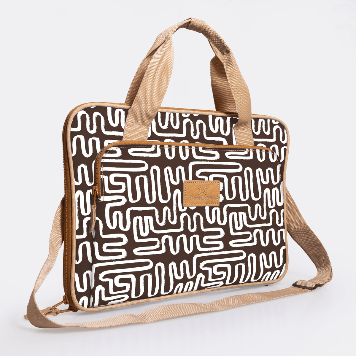 Thandana 15" Slimline Laminated Fabric Laptop Bag - KaryKase