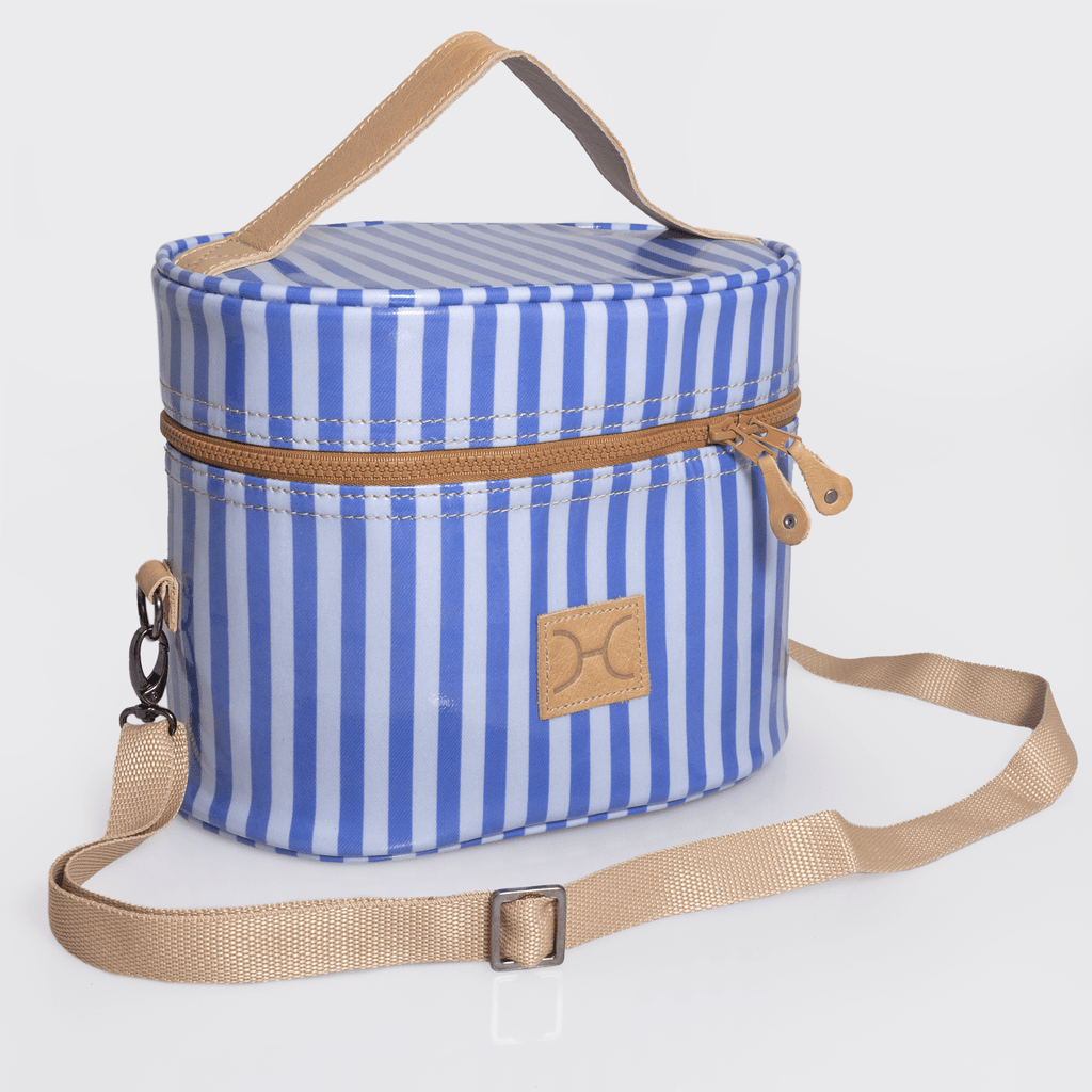 Thandana Laminated Fabric Bougie Vanity Bag | Beige - KaryKase