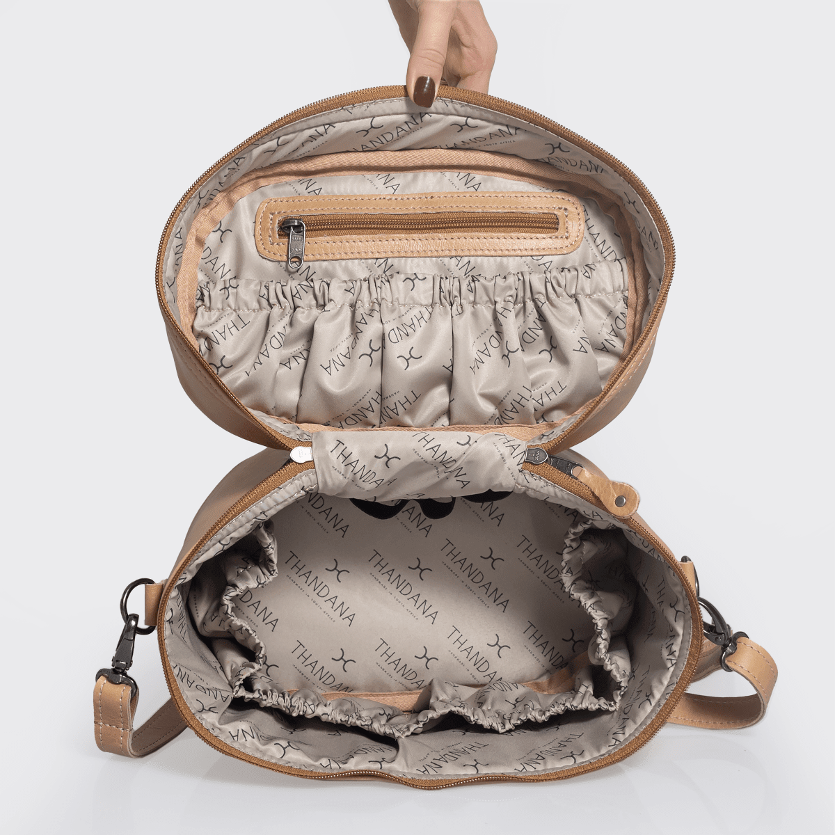 Thandana Laminated Fabric Bougie Vanity Bag | Black - KaryKase