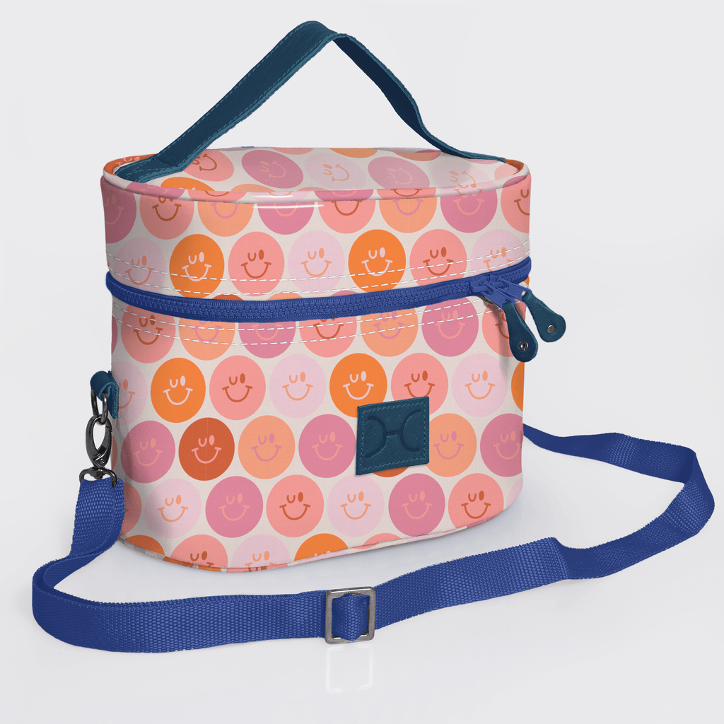 Thandana Laminated Fabric Bougie Vanity Bag | Blue - KaryKase