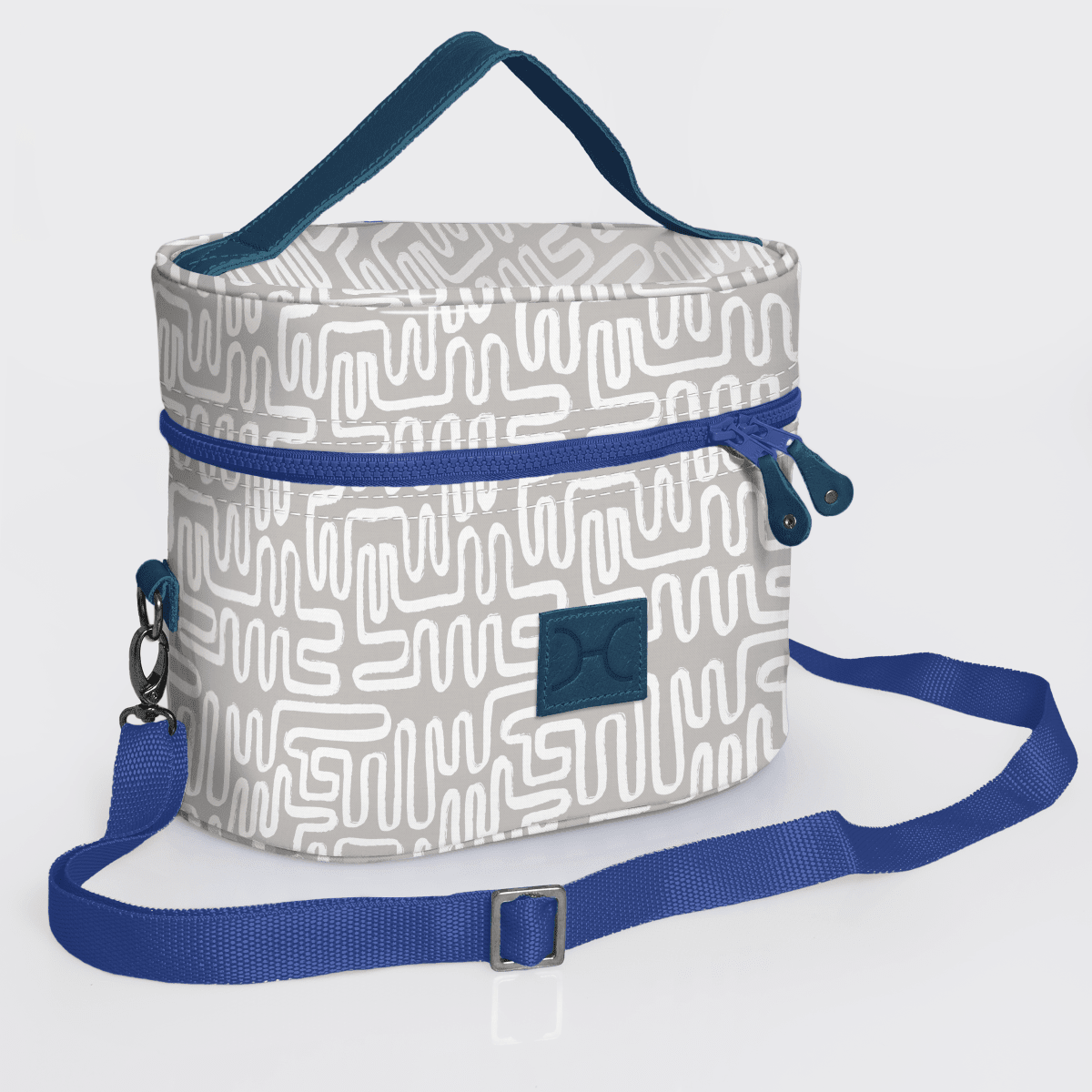 Thandana Laminated Fabric Bougie Vanity Bag | Blue - KaryKase