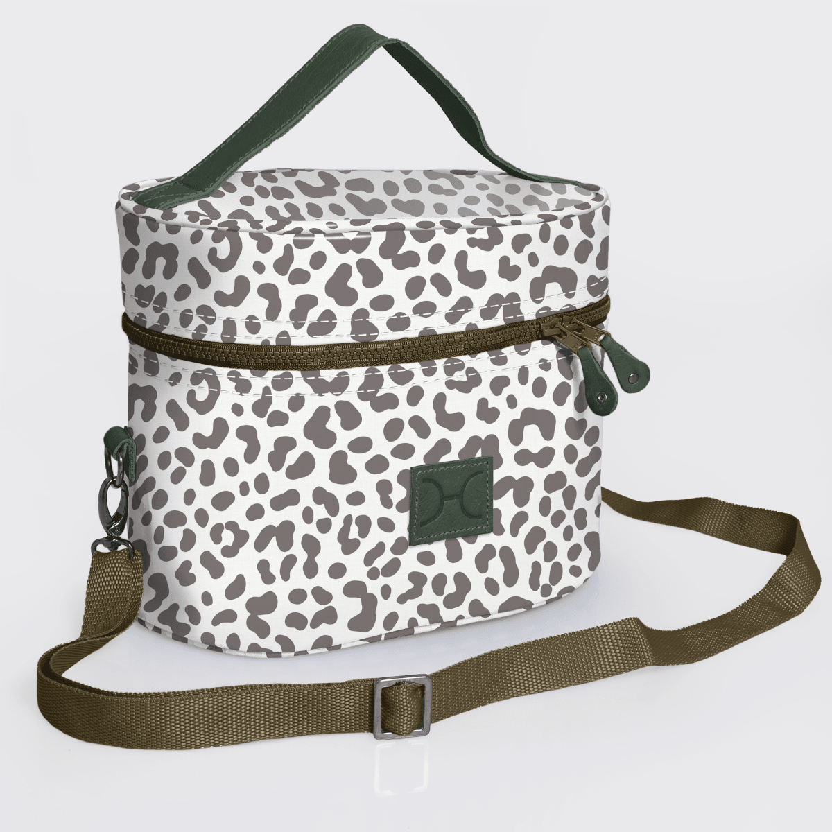 Thandana Laminated Fabric Bougie Vanity Bag | Olive - KaryKase