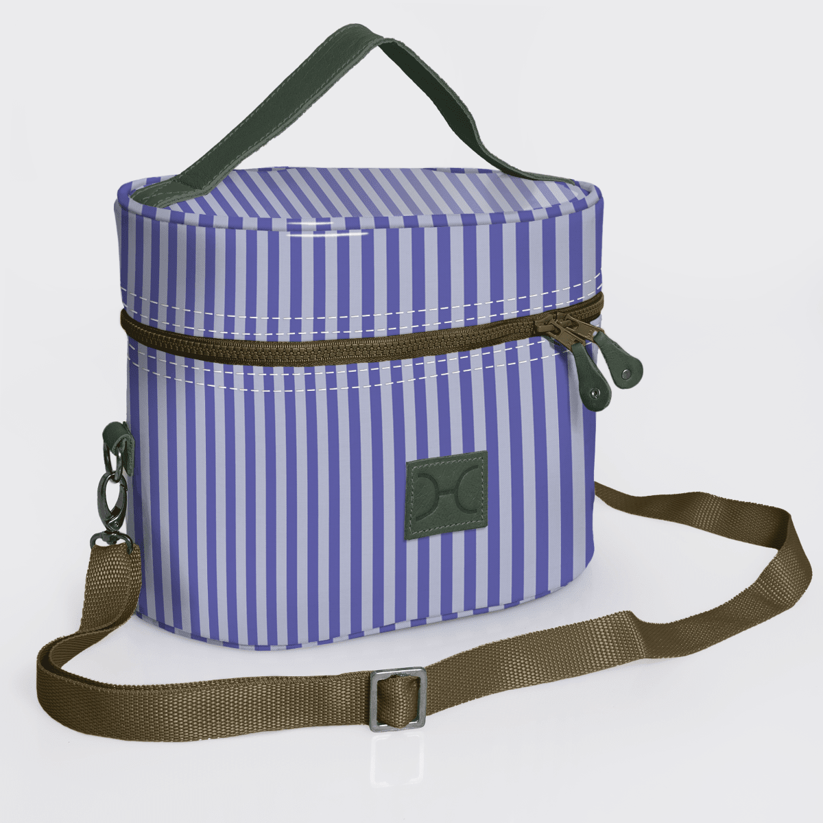 Thandana Laminated Fabric Bougie Vanity Bag | Olive - KaryKase