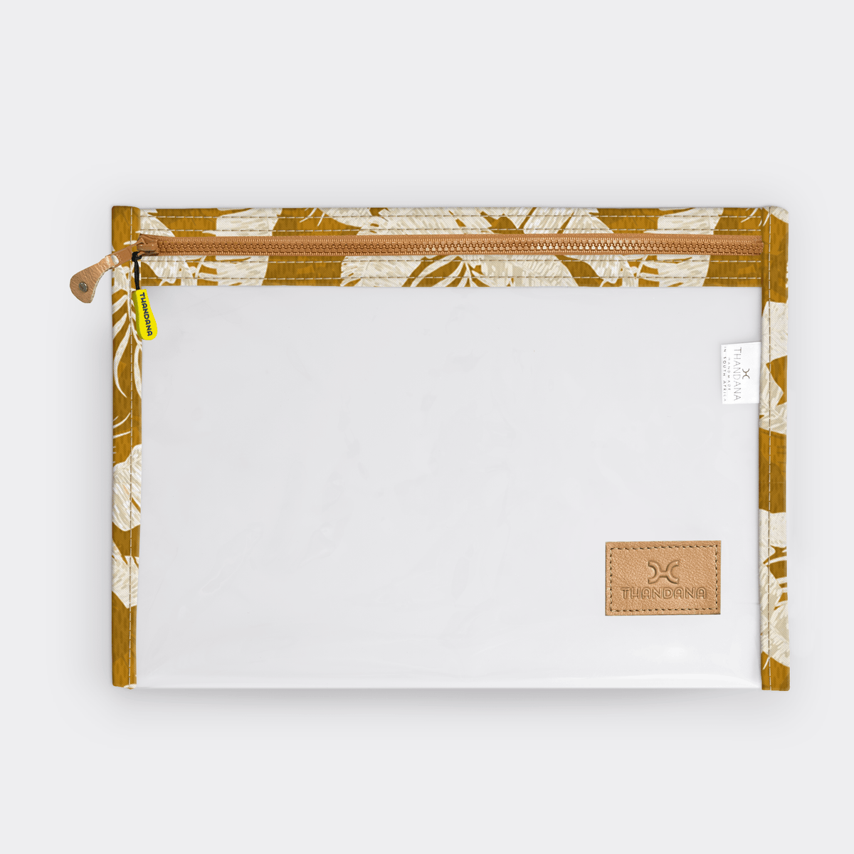 Thandana Laminated Fabric Clear Document Pouch - KaryKase