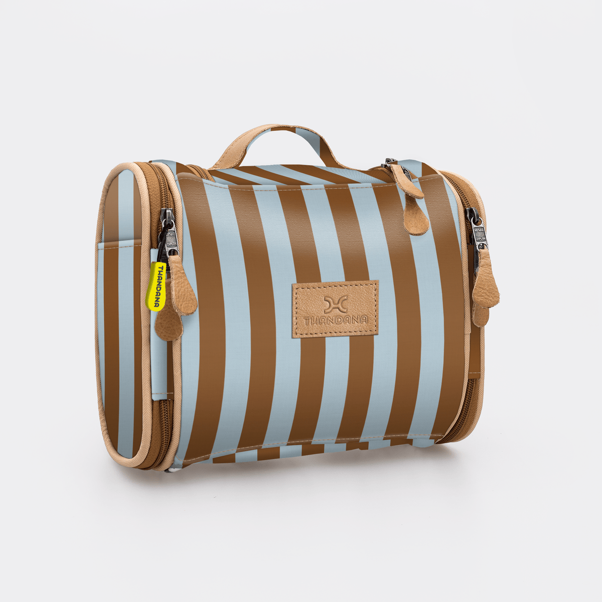 Thandana Laminated Fabric Compact Travel Vanity Bag - KaryKase