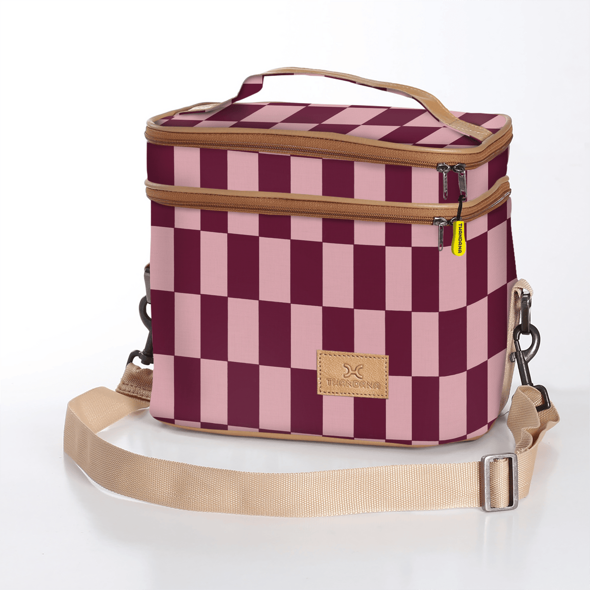 Thandana Laminated Fabric Double Decker Cooler Bag - KaryKase