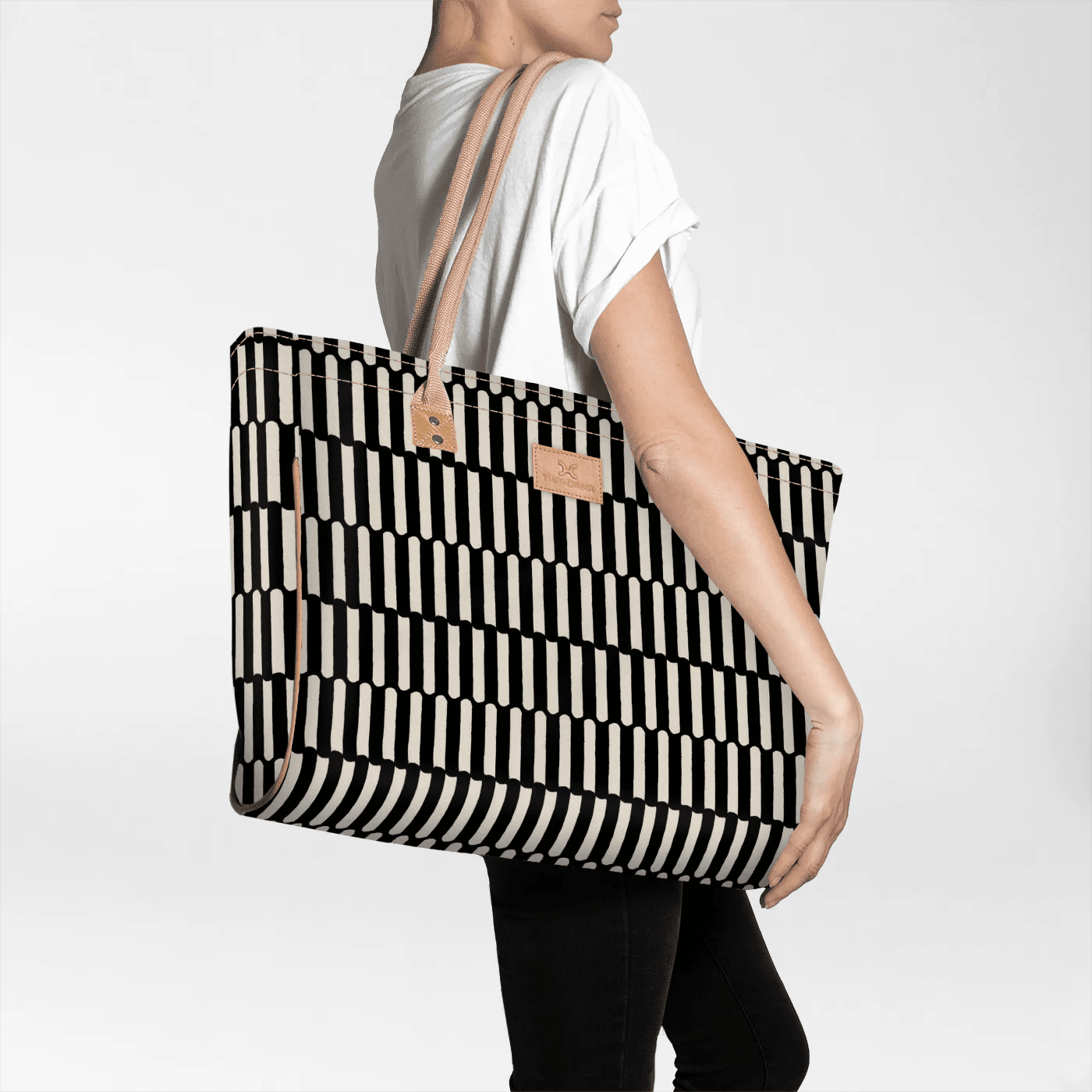 Thandana Laminated Fabric Large Beach Bag - KaryKase