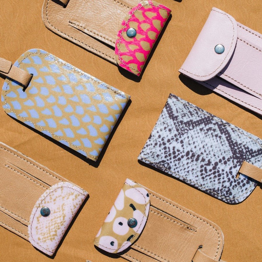 Thandana Laminated Fabric Luggage Stud Tag - KaryKase