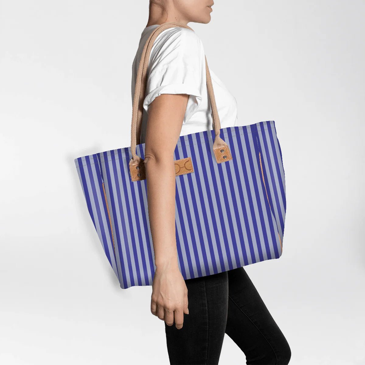 Thandana Laminated Fabric Medium Beach Bag - KaryKase