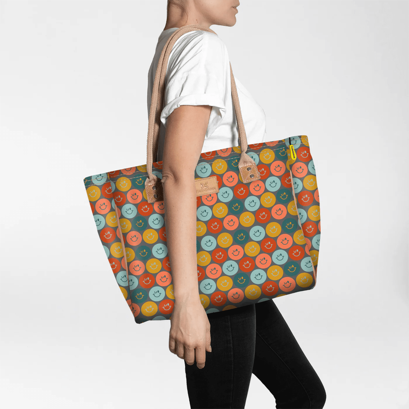 Thandana Laminated Fabric Medium Beach Bag - KaryKase