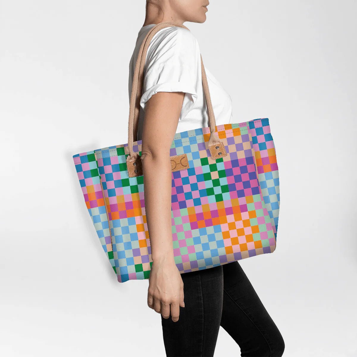 Thandana Laminated Fabric Medium Beach Bag - KaryKase