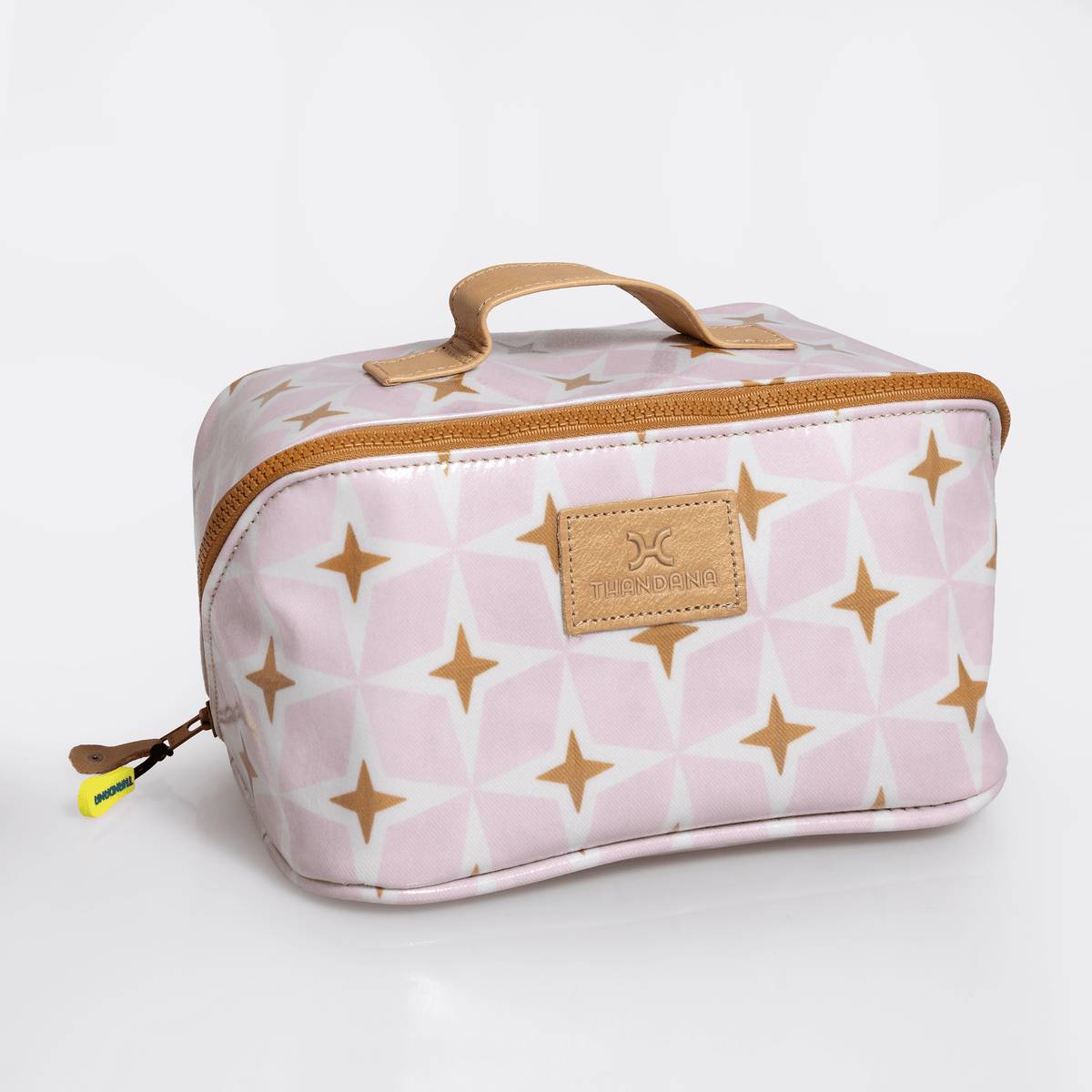 Thandana Laminated Fabric Side Mouth Maxi Vanity Bag - KaryKase