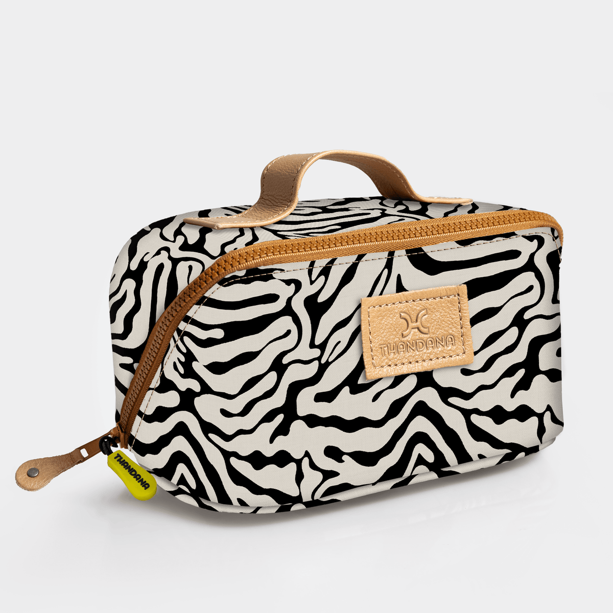 Thandana Laminated Fabric Side Mouth Vanity Bag - KaryKase