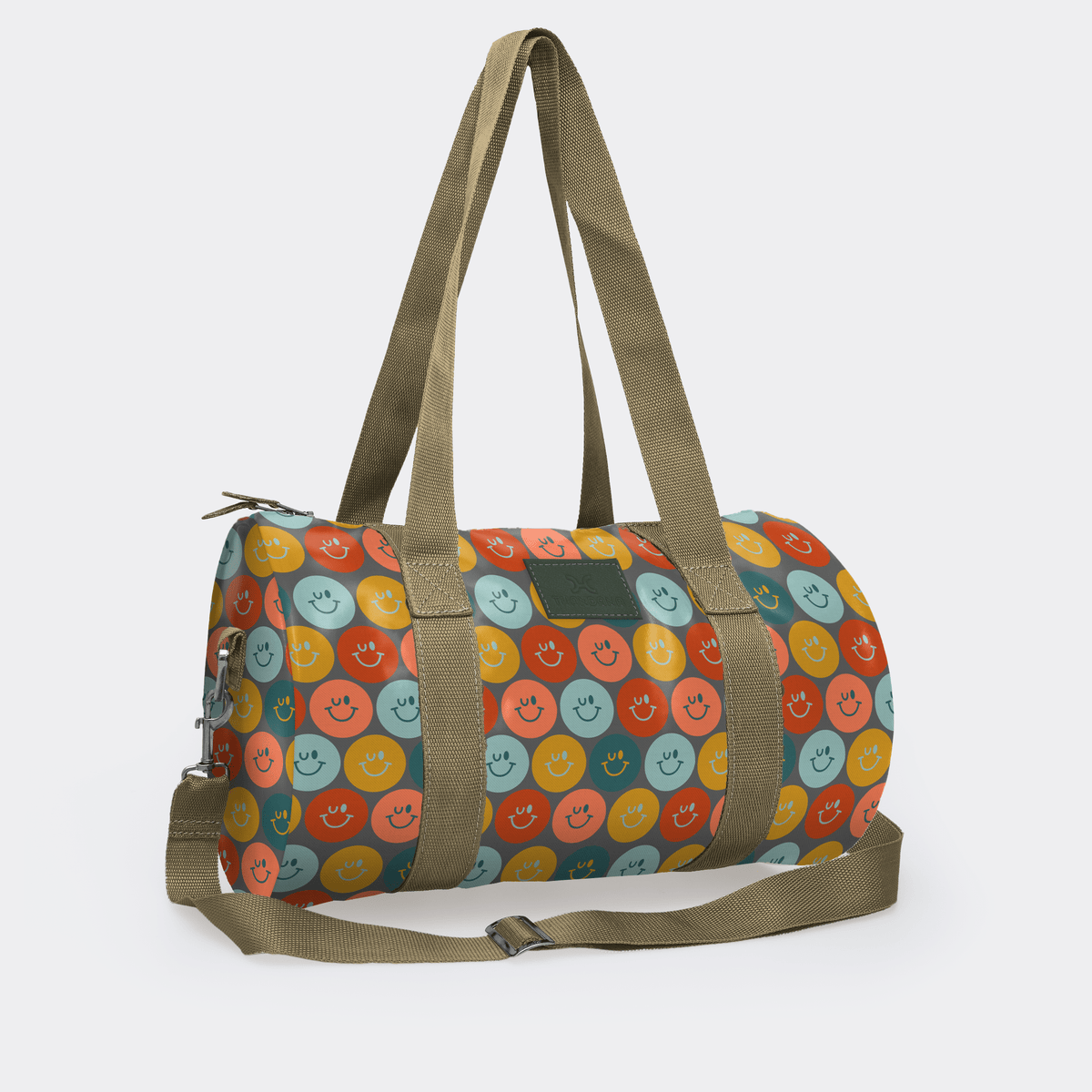 Thandana Laminated Fabric Sports & Gym Bag - Olive Trim - KaryKase