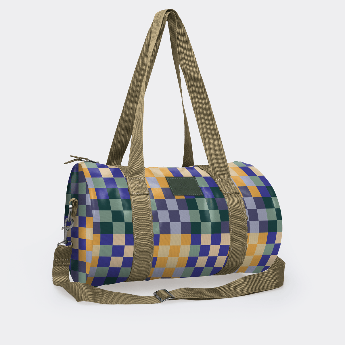 Thandana Laminated Fabric Sports & Gym Bag - Olive Trim - KaryKase