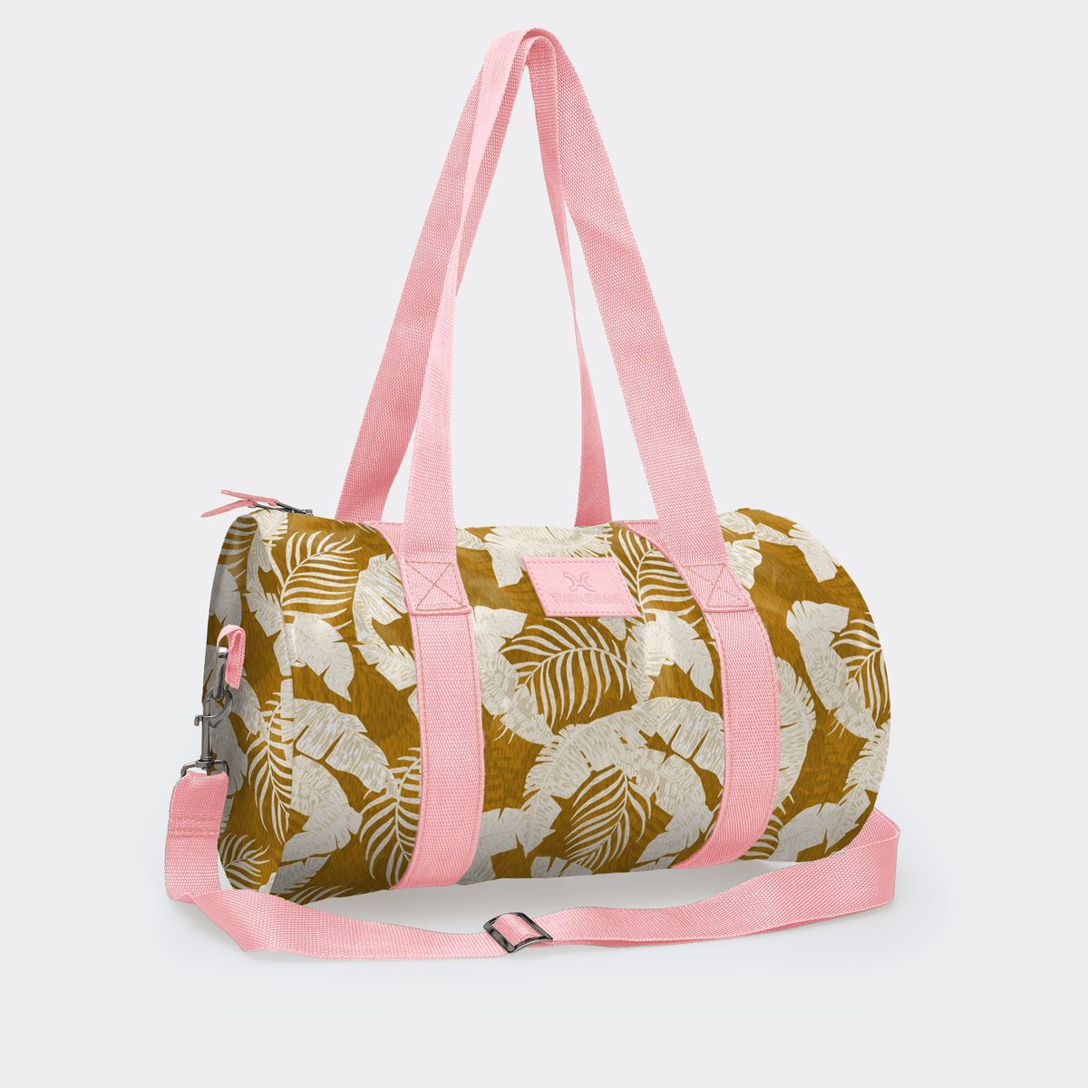 Thandana Laminated Fabric Sports & Gym Bag - Pink Trim - KaryKase