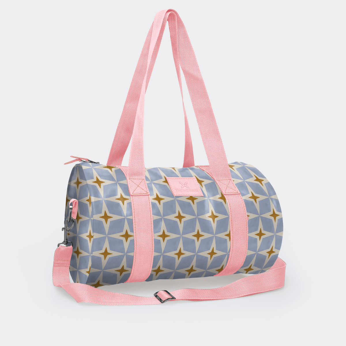 Thandana Laminated Fabric Sports & Gym Bag - Pink Trim - KaryKase