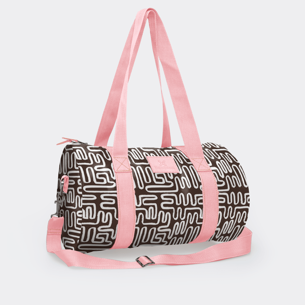 Thandana Laminated Fabric Sports & Gym Bag - Pink Trim - KaryKase