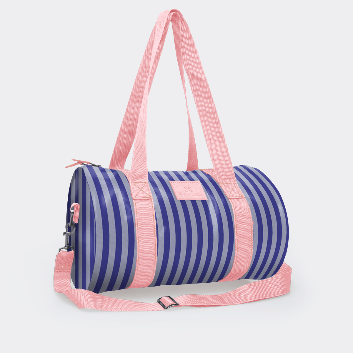 Thandana Laminated Fabric Sports & Gym Bag - Pink Trim - KaryKase