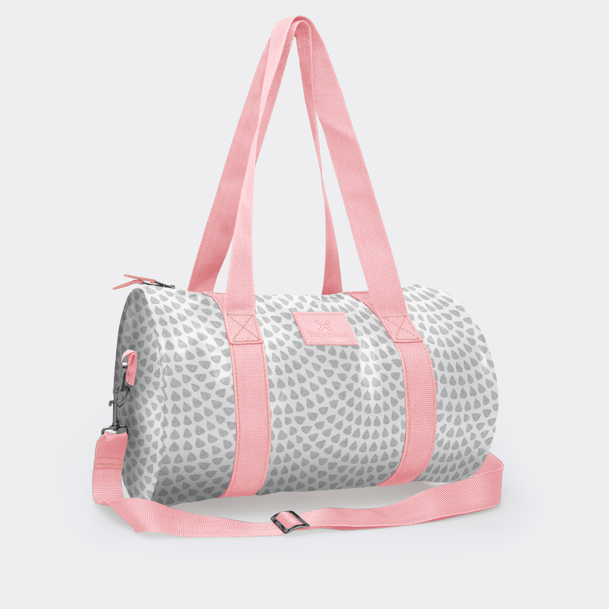 Thandana Laminated Fabric Sports & Gym Bag - Pink Trim - KaryKase