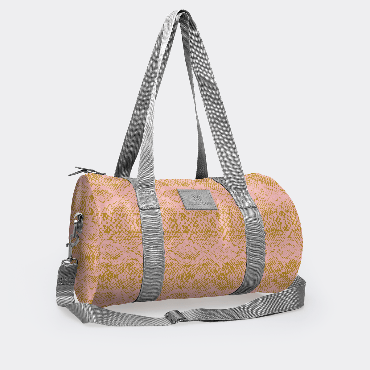 Thandana Laminated Fabric Sports & Gym Bag - Silver Trim - KaryKase