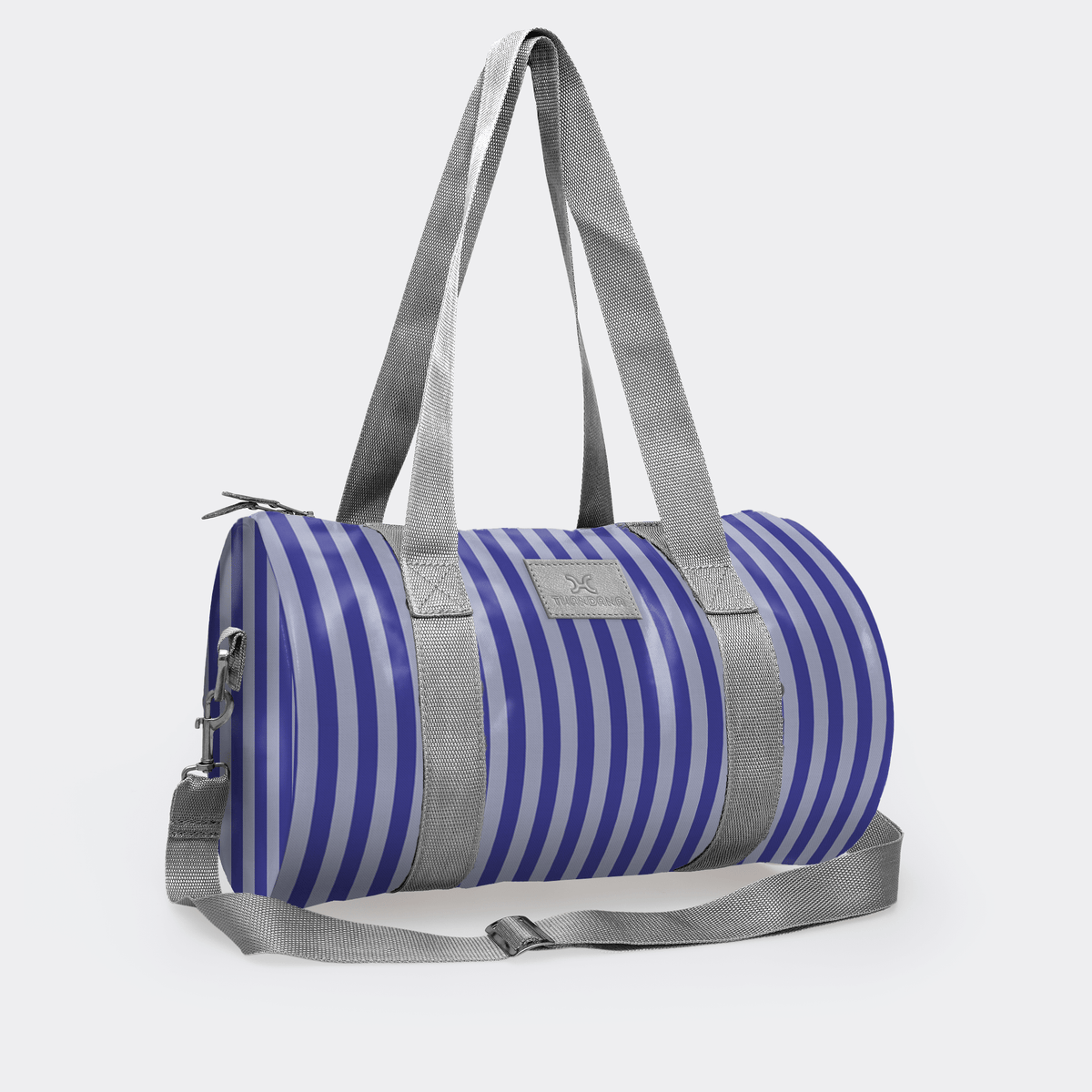 Thandana Laminated Fabric Sports & Gym Bag - Silver Trim - KaryKase