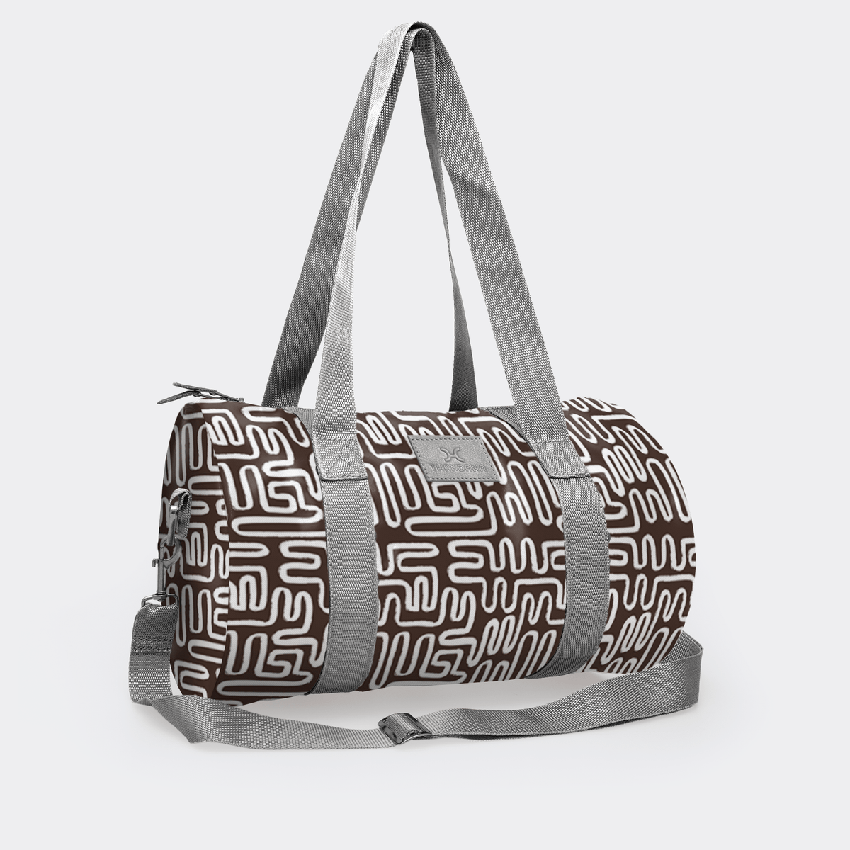 Thandana Laminated Fabric Sports & Gym Bag - Silver Trim - KaryKase