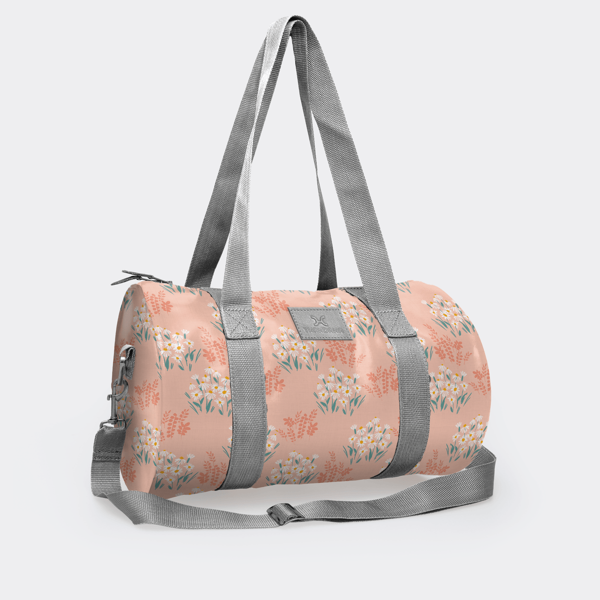 Thandana Laminated Fabric Sports & Gym Bag - Silver Trim - KaryKase