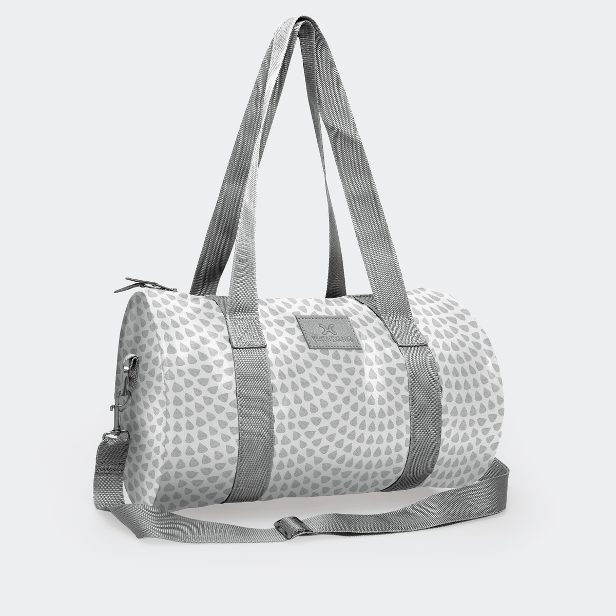 Thandana Laminated Fabric Sports & Gym Bag - Silver Trim - KaryKase