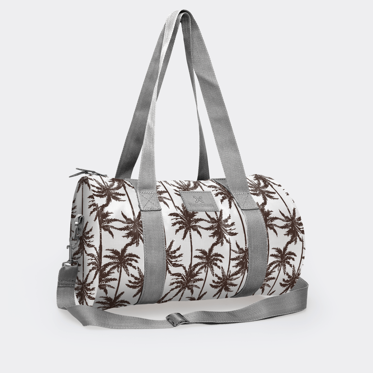 Thandana Laminated Fabric Sports & Gym Bag - Silver Trim - KaryKase