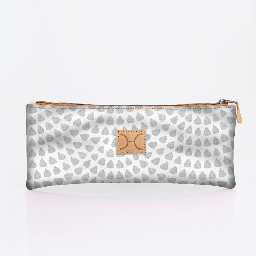 Thandana Laminated Fabric Triple Zip Pencil Case - KaryKase