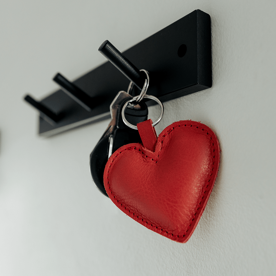 Thandana Leather Heart Key Ring - KaryKase