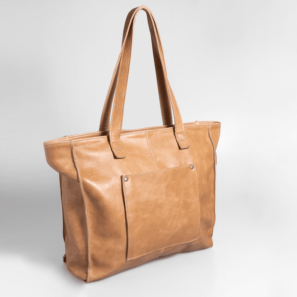 Thandana Leather Laptop Tote Handbag - KaryKase