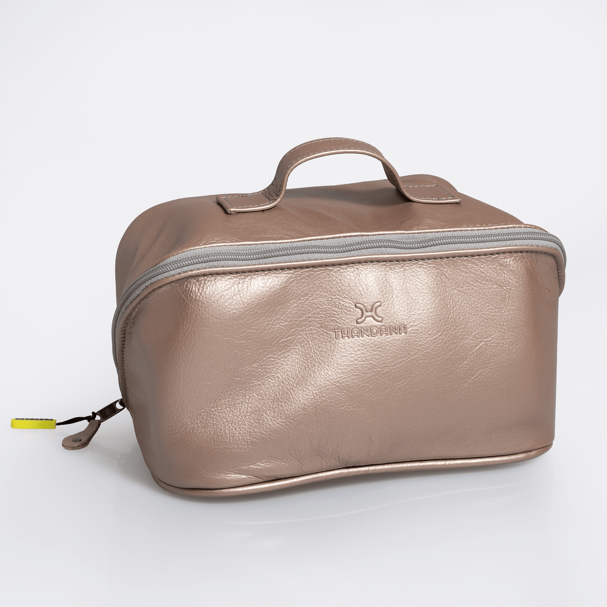 Thandana Leather Side Mouth Maxi Vanity Bag - KaryKase